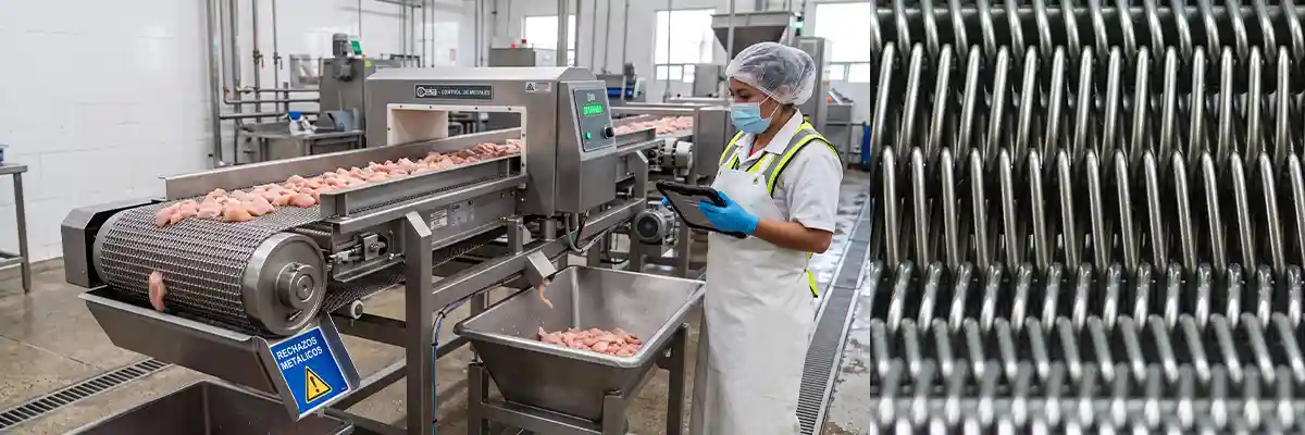 Banda Transportadora Metálica Magnéticas En La Industria Alimentaria