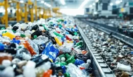 Reciclaje industrial de plástico, mallas metálicas